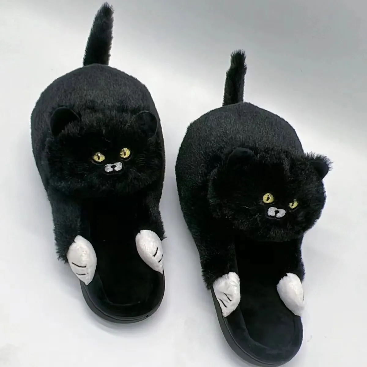 Cuddly Cat Fur Slippers