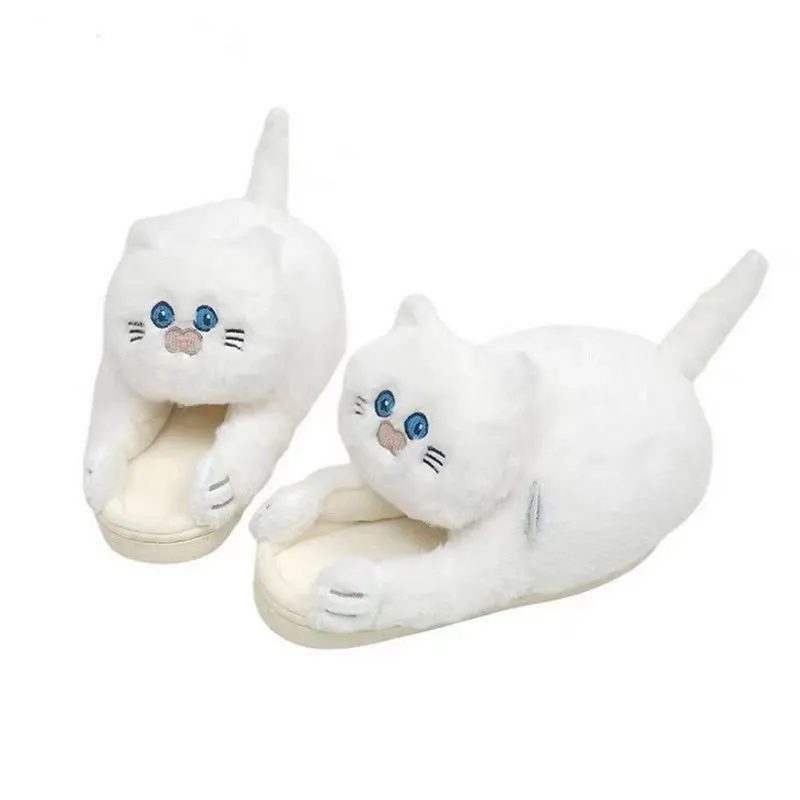 Cuddly Cat Fur Slippers