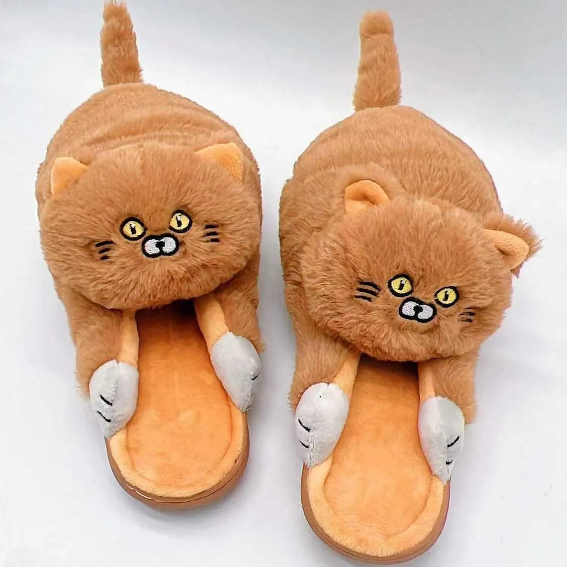 Cuddly Cat Fur Slippers