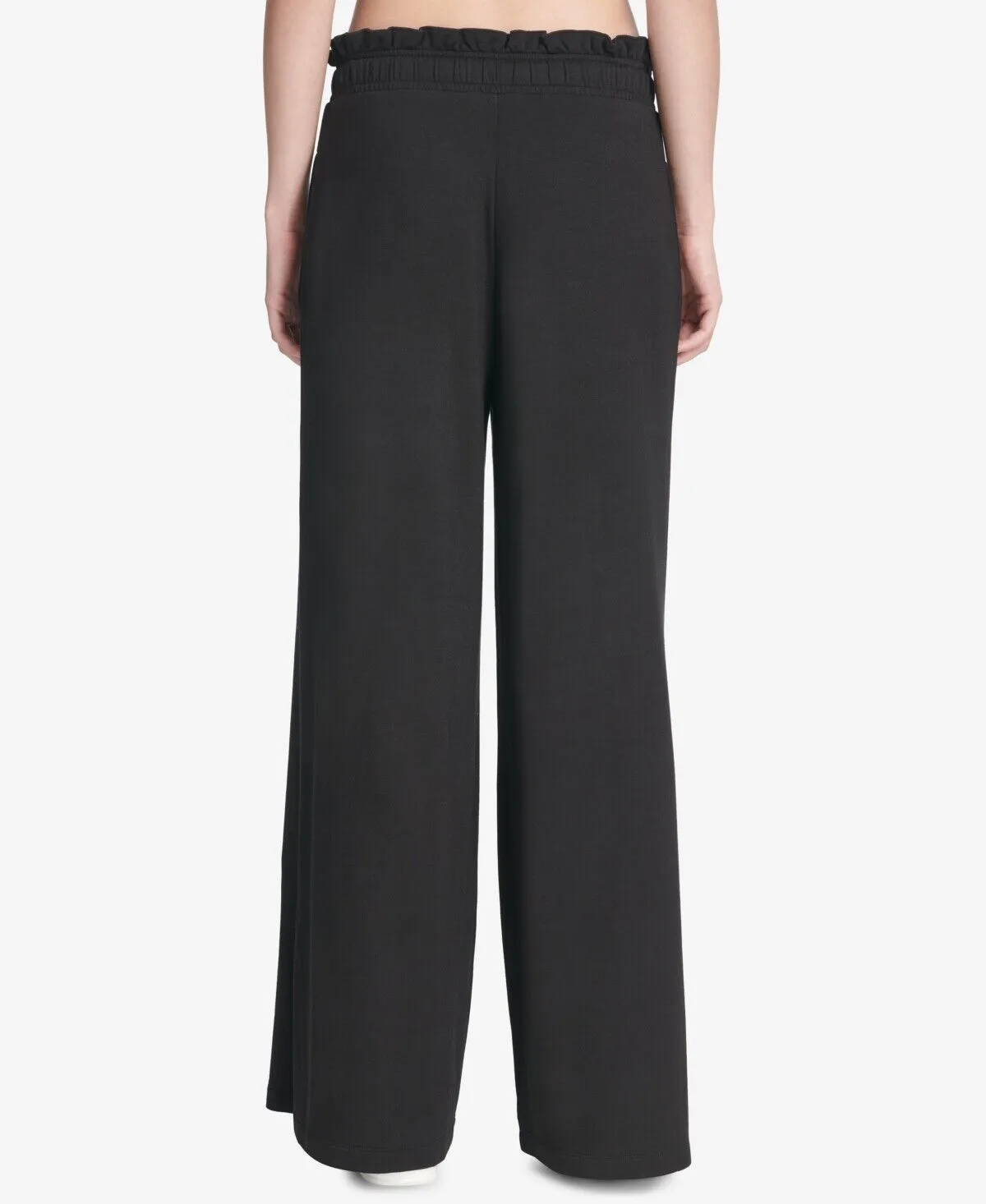 Dkny Sport Ruffled Wide-Leg Pants, Size Large