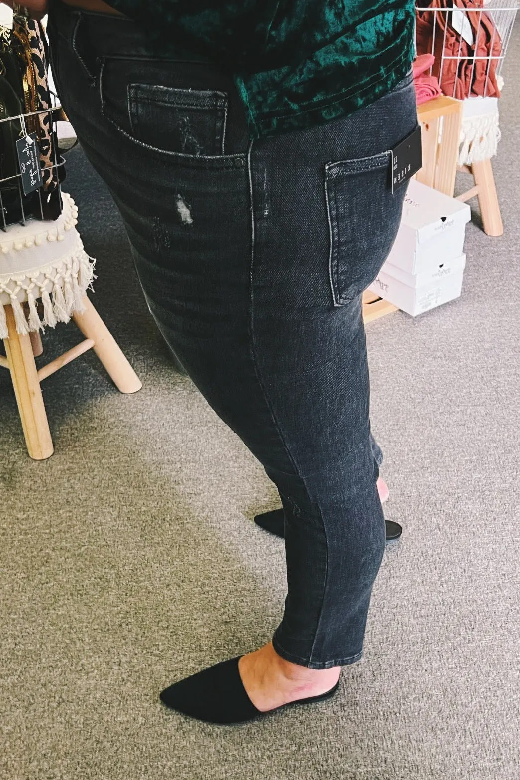 Macy Ankle Skinny Jeans Black