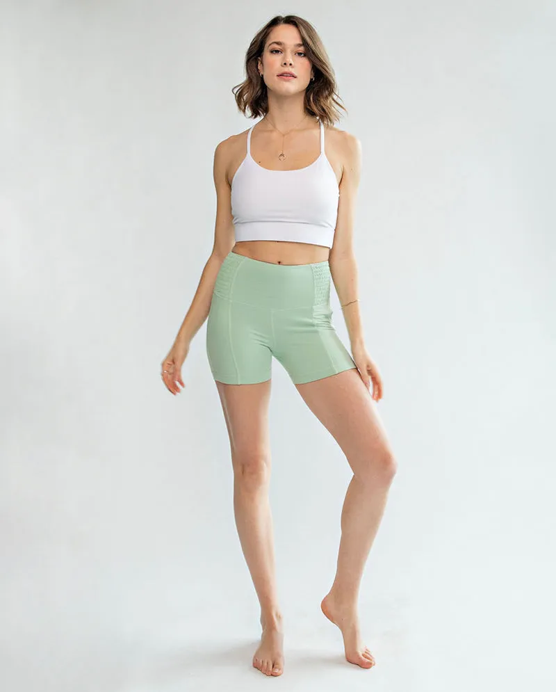 RAE MODE - BIKER SHORTS WITH SIDE SMOCKING WAIST BAND